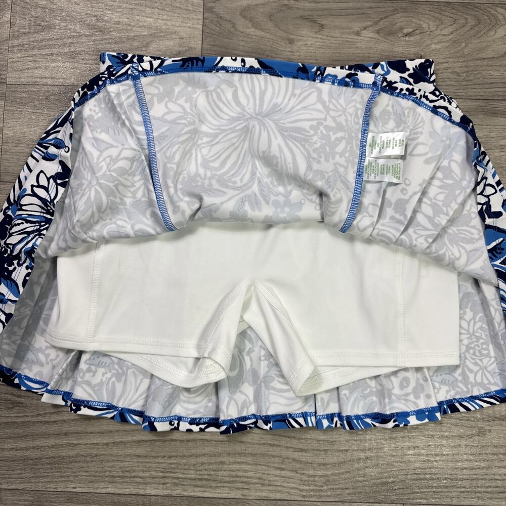 Lilly Pulitzer Luxletic Bacio Skort Pleated Navy Blue Pandarama sz XS - Picture 3 of 8
